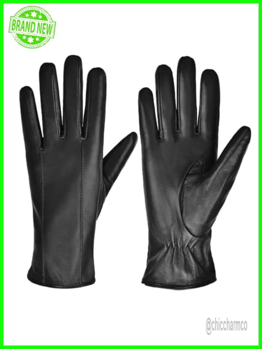 Women's Genuine Sheepskin Leather Gloves with Cashmere Lining, Touchscreen